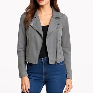 Anthropologie Marrakech Grey Moto Jacket | Size S